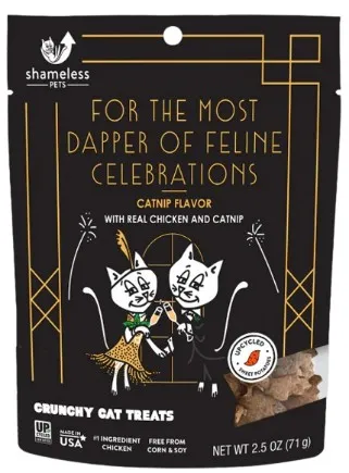 1ea 2.5oz Shameless Pets Celebration - For The Most Dapper Of Feline Celebrations Crunchy Cat Treat - Health/First Aid
